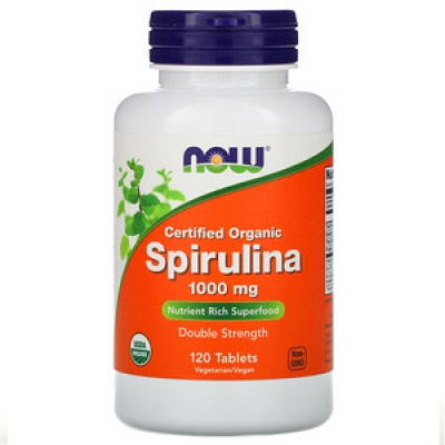 Антиоксидант NOW SPIRULINA 1000мг 120 таблеток