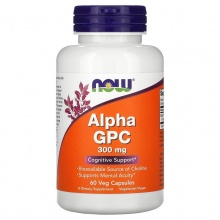 Специальный препарат NOW Alpha GPC 300 мг 60 капсул