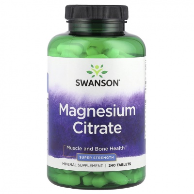 Витамины Swanson Magnesium Citrate 225 мг 240 таблеток